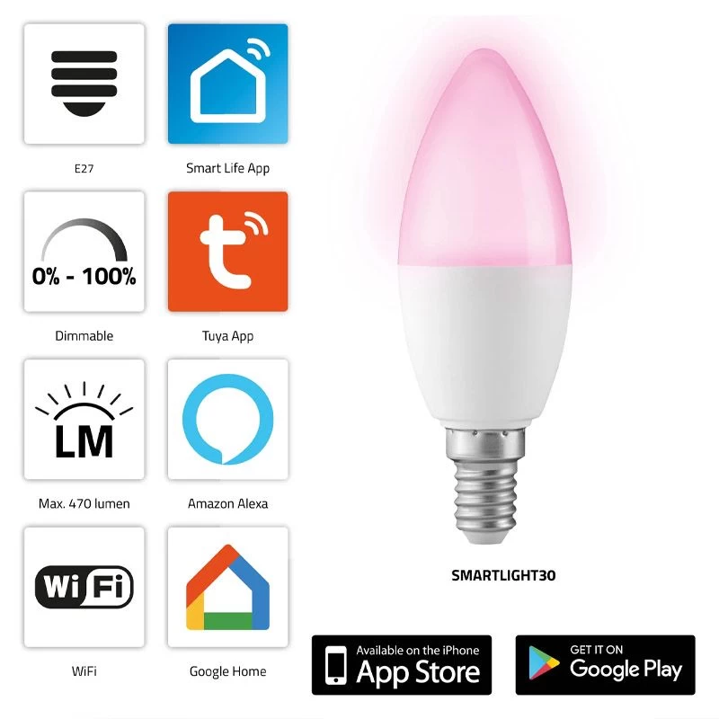 Alecto Smart - LED Lamp SMARTLIGHT30 - Afbeelding 4