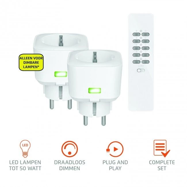 KlikAan KlikUit ACC - Stopcontact Dimmer Set 70199 - Afbeelding 2