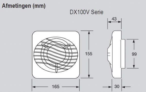 Xpelair DX100 - Badkamer-/toiletventilator X90839AW - Afbeelding 6